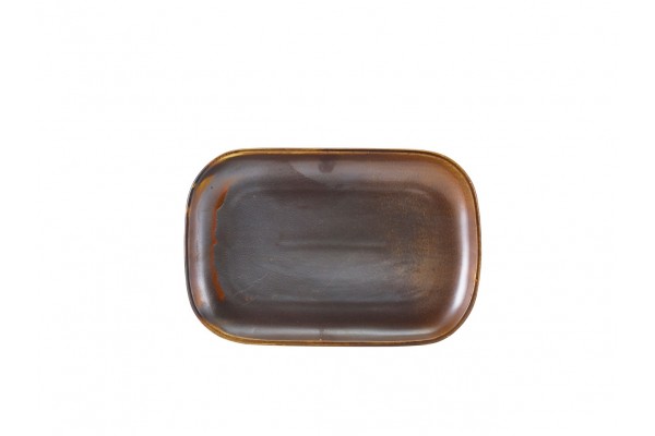 Terra Porcelain Rustic Copper Rectangular Plate 29 x 19.5cm