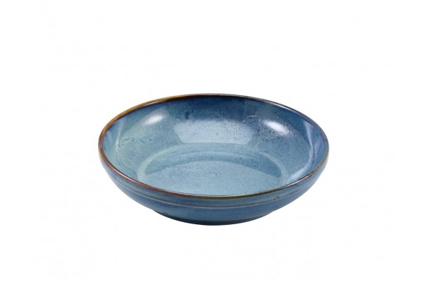 Terra Porcelain Aqua Blue Coupe Bowl 27.5cm