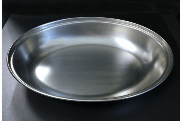 Genware Stainless Steel Oval Veg Dish 9"