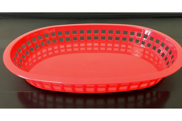 TableCraft Plastic Oval Red Basket