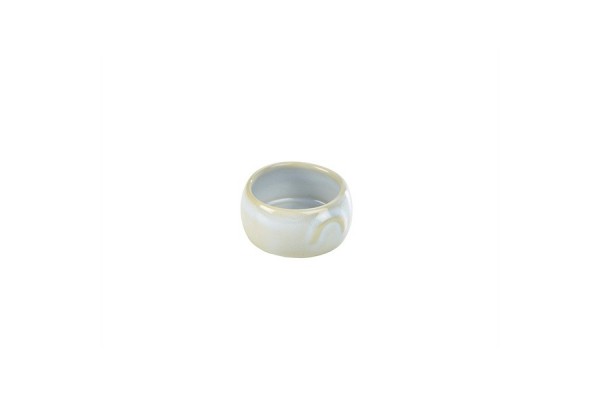 Terra Stoneware Rustic White Butter Pot 3oz/90ml