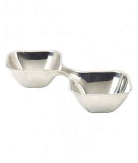 Stainless Steel Double Snack Bowl