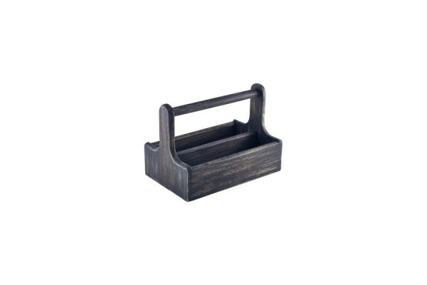 Black Wooden Table Caddy
