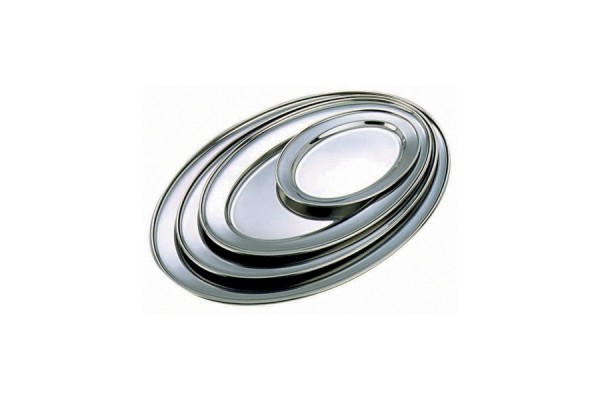 Stainless Steel Oval Flat 8"