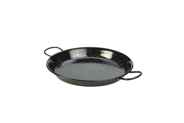 Black Enamel Paella Pan 30cm