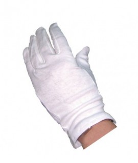 White Cotton Gloves (10 Pairs)