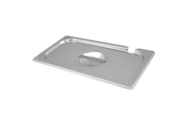 Stainless Steel Gastronorm Pan Notched Lid 1/4