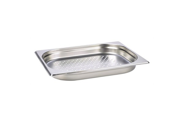 Perforated Stainless Steel Gastronorm Pan 1/2 - 40mm Deep