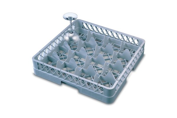 Genware 16 Comp Glass Rack With 1 Extender