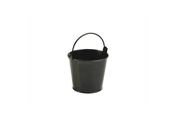 Galvanised Steel Serving Bucket 10cm Black