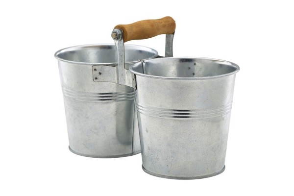 Galvanised Steel Combi Serving Buckets 12cm