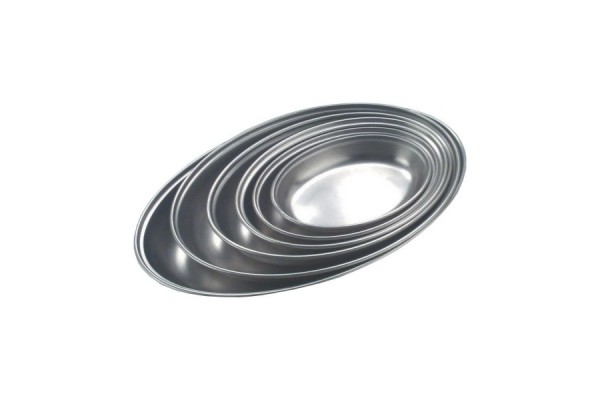 Stainless Steel Oval Veg Dish 14"