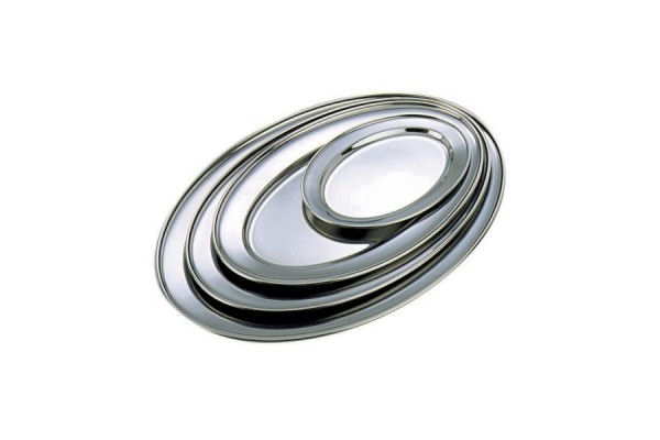 Stainless Steel Oval Flat 10"