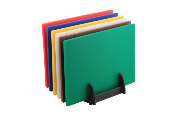 6 Colour (1 of Each) LD Chopping Boards + Rack