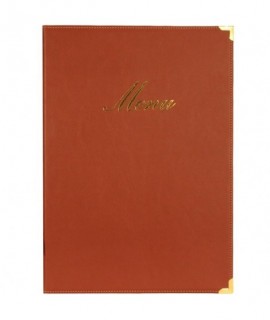 Classic A4 Menu Holder Wine Red 4 Pages
