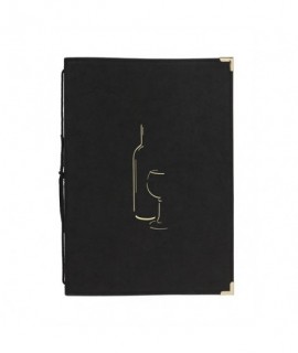 Classic A4 Wine List Black 4 Pages