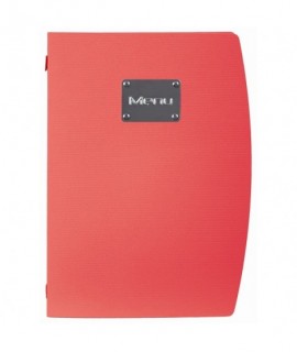 Rio A4 Menu Holder Red 4 Pages