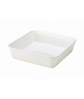White Melamine Display Dish 25.4 x 25.4 x 6.5cm