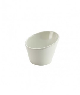 White Melamine Slanted Bowls 9.7x8cm