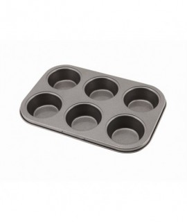 Carbon Steel Non-Stick 6 Cup Muffin Tray