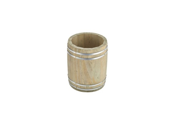 Miniature Wooden Barrel 11.5x 13.5cm