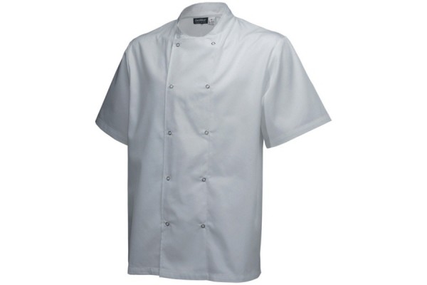 Basic Stud Jacket (Short Sleeve)White L Size