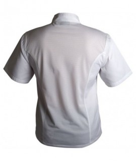 Coolback Press Stud Jacket (Short Sleeve) White S