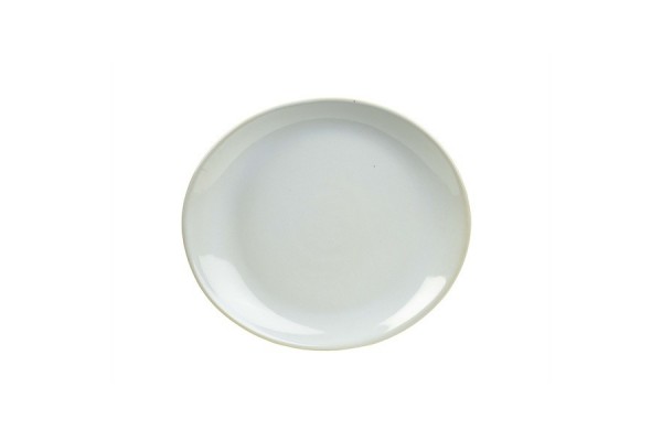 Terra Stoneware Rustic White Oval Plate 29.5 x 26cm