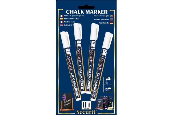 Chalkmarkers 4 Pack White Small