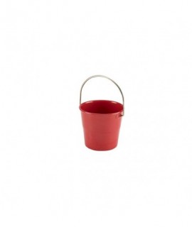 Stainless Steel Miniature Bucket 4.5cm Red