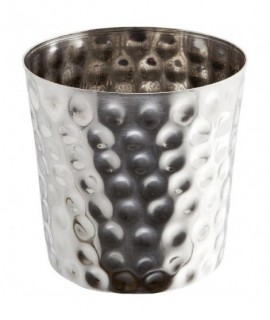 Stainless Steel Serving Cup Hammered 8.5 x 8.5cm
