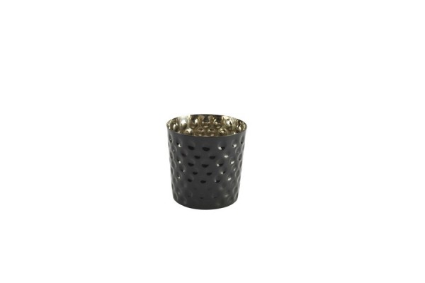 Stainless Steel Serving Cup Hammered 8.5 x 8.5cm Black