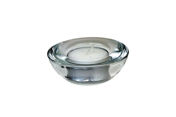 Genware Glass Round Tealight Holder 75mm Dia
