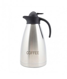 Coffee Inscribed Stainless Steel Contemporary Vac. Jug