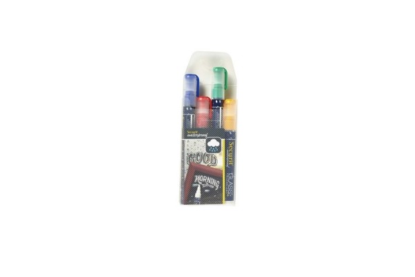 Waterproof Chalk Markers 4 Colour Pack R G Y Bl Medium Kdl