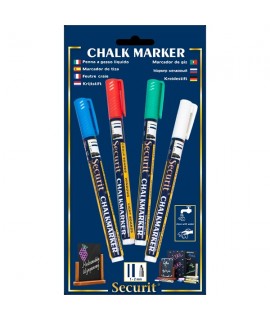 Chalkmarkers 4 Colour Pack (R,G,W,Bl) Small