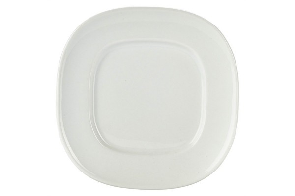 Royal Genware Wide Rim Rounded Square Plate 18cm