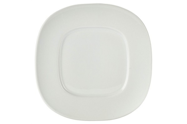Royal Genware Wide Rim Rounded Square Plate 23cm