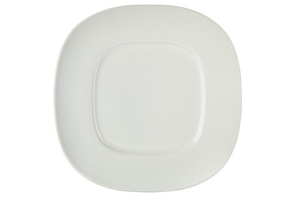 Royal Genware Wide Rim Rounded Square Plate 28cm