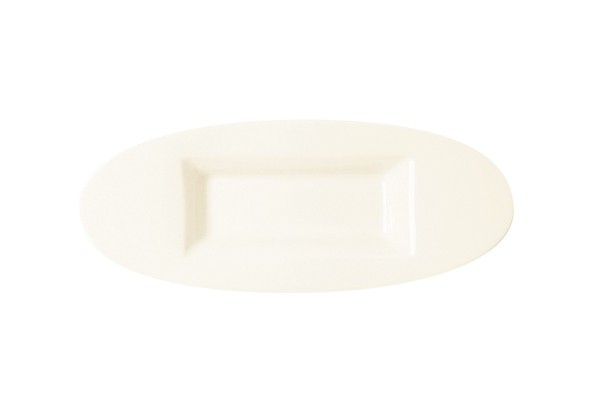 Oval plate - 1 rectangular indent - Tamarind