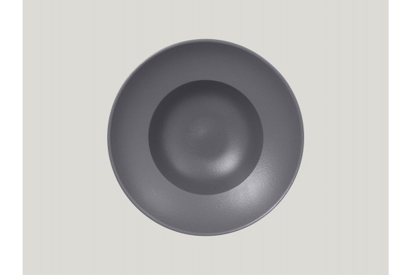 Extra deep round plate - stone