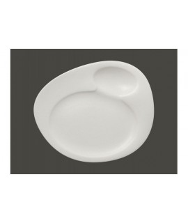 Dinner plate - 2 basins - sand