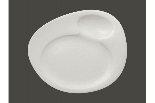 Dinner plate - 2 basins - sand