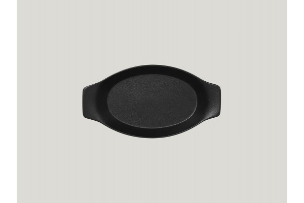 Oval dish with grip - volcano