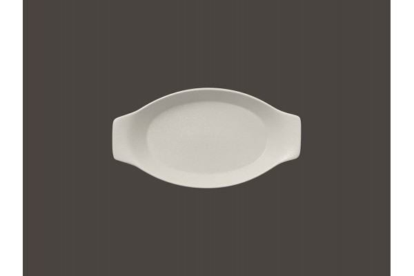 Oval dish with grip - sand