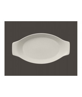 Oval dish with grip - sand