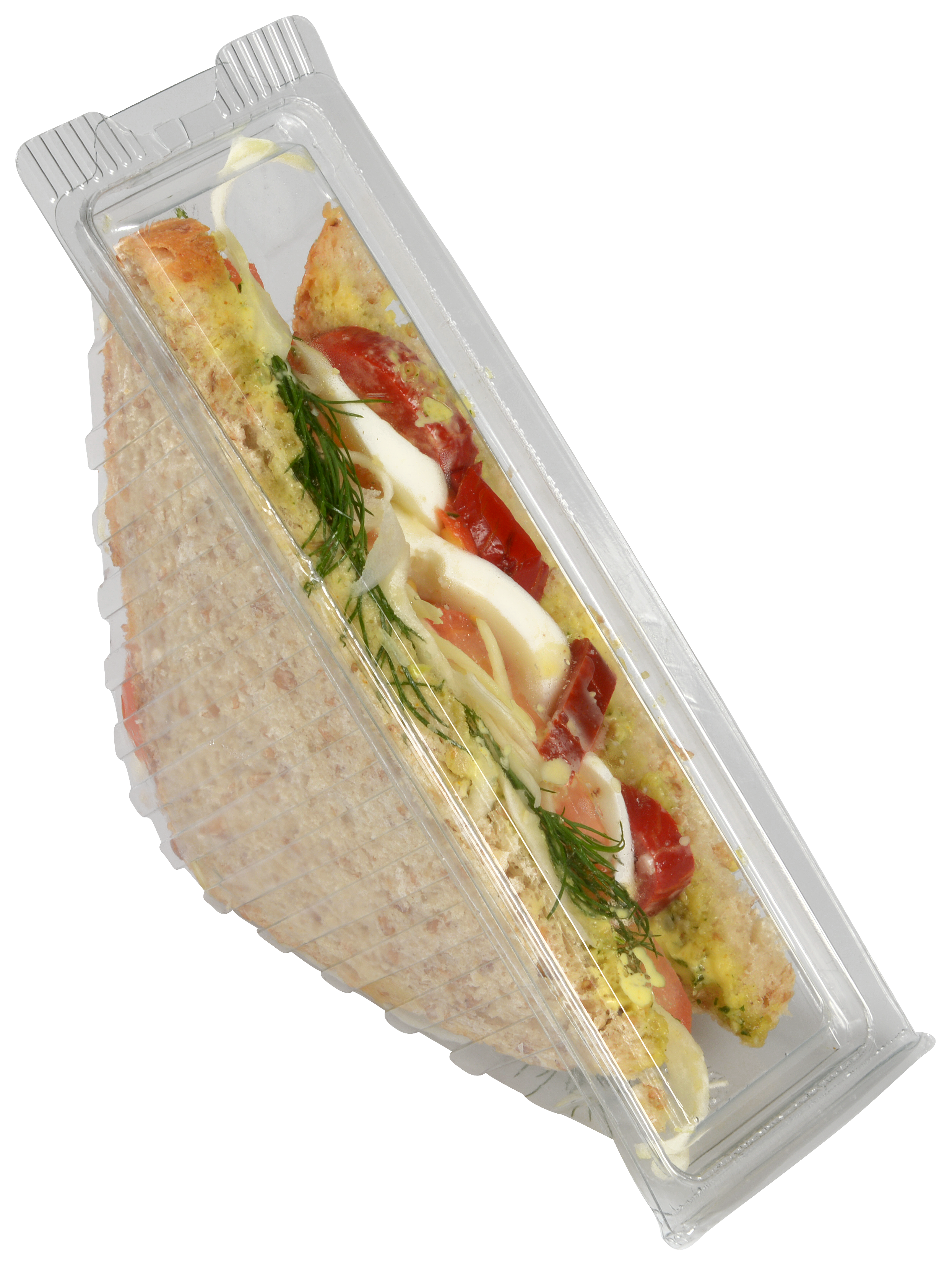 500 x DEEPFILL Sandwich Wedges  Clear Hinged Plastic Deli Buffet 