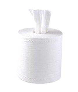 WHITE CENTRE FEED ROLL 2PLY (PACK-6)