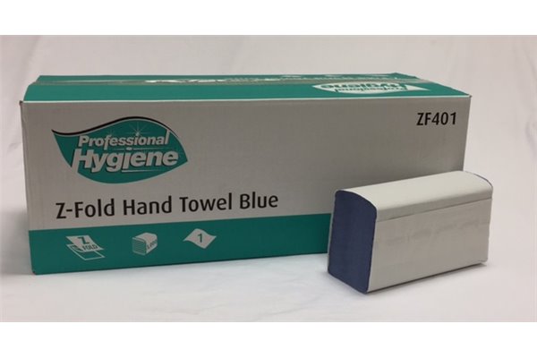 Z FOLD HAND TOWEL 1PLY BLUE (CTN-3000)