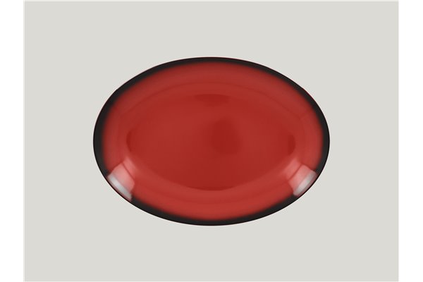 Oval platter - red